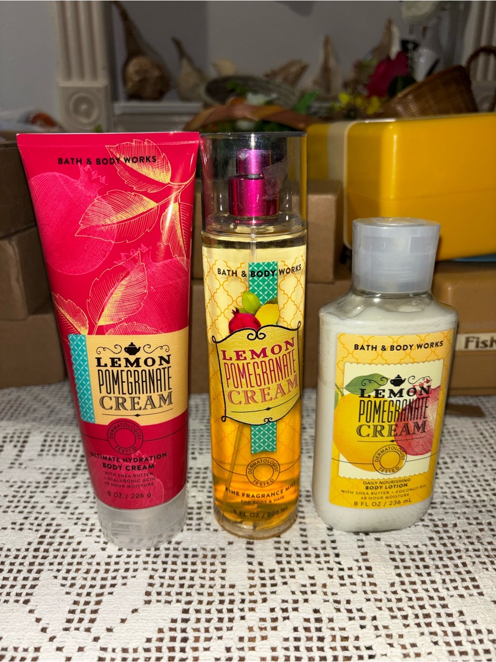 (2026) Bath and Body Works Lemon Pomegranate Cream set